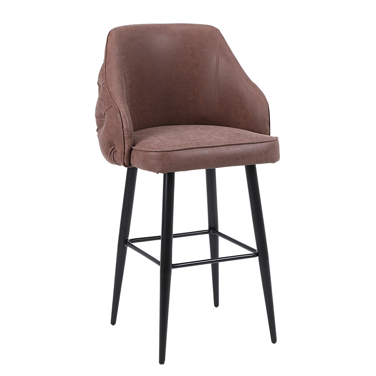 Fire-resistant velvet bar stool